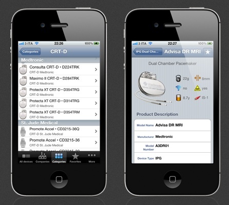 iPacemaker implantable pacemaker and ICD database for the iPhone
