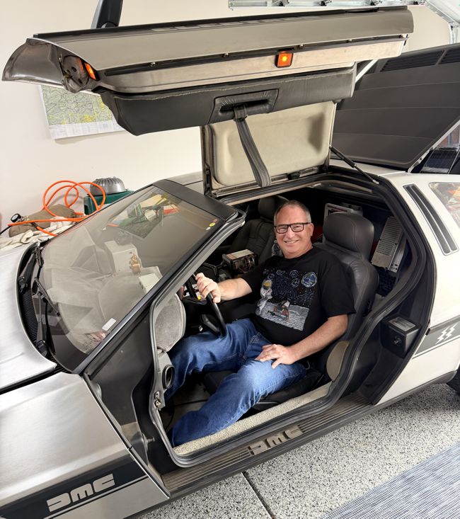 David Prutchi in Dr. David Delman's electric DeLorean